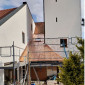 Christuskirche außen mit Gerüst