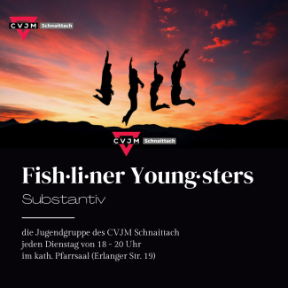 Aktueller Flyer 2023-09 für die CVJM-Gruppe „Fishliner Youngsters“