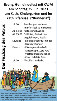Einladung Evangelisches Gemeindefest mit CVJM am 25. Juni 2023