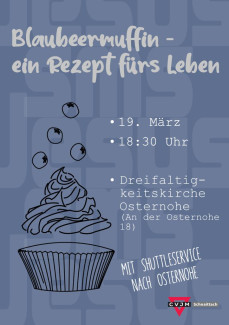 Plakat des CVJM Jesus-SMS-Jugendgottesdienstes am 19.03.2023.