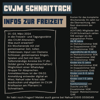 Infos 2 zur CVJM Freizeit 2024