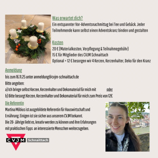 Flyer Adventskranz Workshop