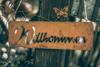 Willkommensschild